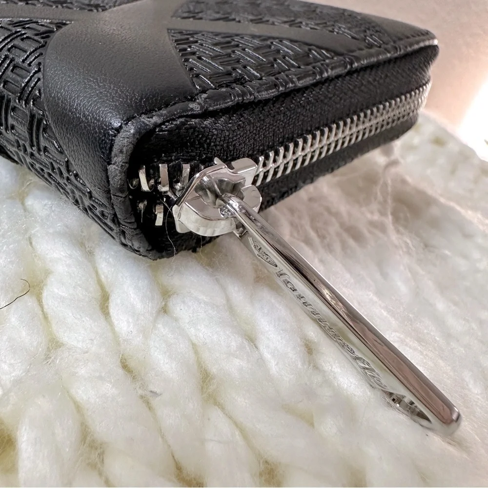 LOUNGEFLY Marvel BLACK PANTHER Infinity War Zip Around Large Wallet Black Silver - Picture 6 of 10